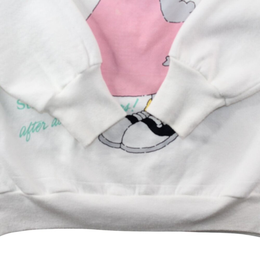 Vintage 1987 Large Womens Graphic Bobby Sox Bunny Poodle Skirt Sweatshirt - Picture 9 of 11